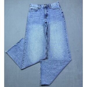 MNG Jeans Womens 4 (28x32) Wide Leg Highrise Frayed Boho USA Boho Modern